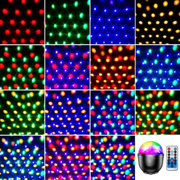 Litake(リテーク)  新仕様登場 ミラーボール LED 常夜灯 ナイトライト USB充電式 ディスコライト 音声起動 リモコン付き - 画像 (5)