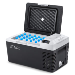 Litake  車載冷蔵庫 冷凍庫 20L 12V 24V クーラーボックス 保冷 シガーソケットDC ポータブル 低電圧保護 車中泊 アウトドア キャンプ LZ-20L