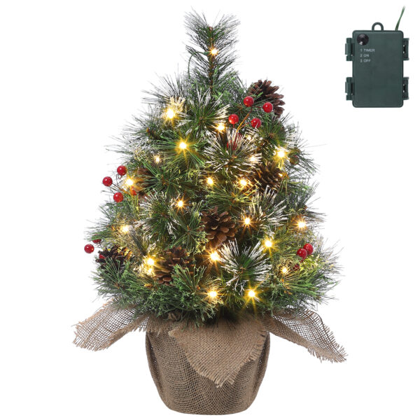 Litake クリスマスツリー おしゃれ 50cm 卓上 ミニツリー 足元 暖色 LEDライト タイマー付 クリスマス雑貨 - 画像 (14)