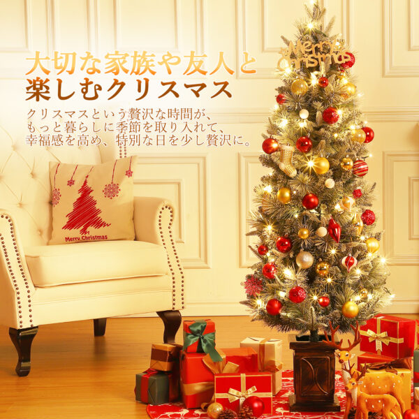Litake クリスマスツリー 180cm 北欧 おしゃれ ヌードツリー クリスマス まつぼっくり付 高級 組立簡単 Xmas tree - 画像 (6)