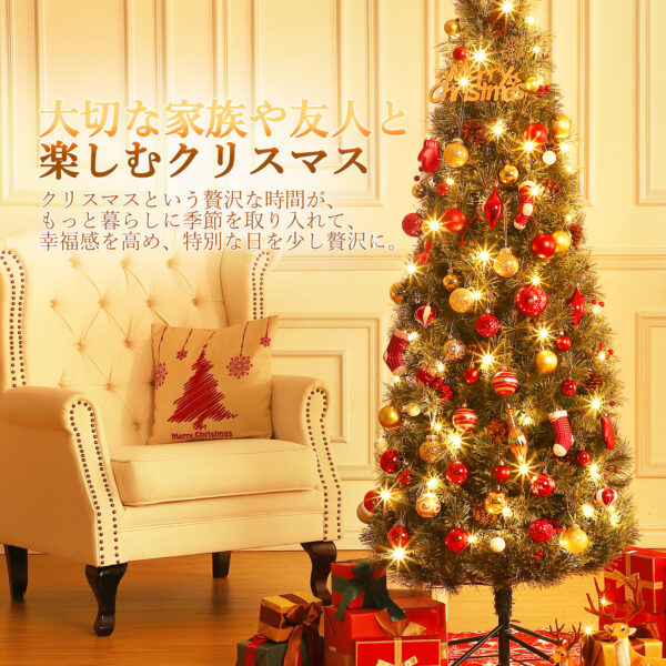 Litake クリスマスツリー 180cm 北欧 おしゃれ ヌードツリー クリスマス まつぼっくり付 高級 組立簡単 Xmas tree - 画像 (3)