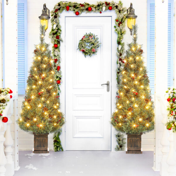 Litake クリスマスツリー 北欧 おしゃれ ヌードツリー 150cm クリスマス まつぼっくり付 高級 ポットツリー Xmas tree - 画像 (9)