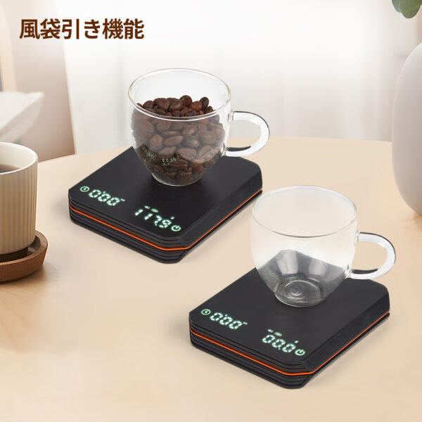 Litake コーヒースケール 充電式 キッチンスケール 0.1g 2kg miniサイズ エスプレッソモード タイマー付 風袋引き機能 単位切替 AUTOモード - 画像 (8)