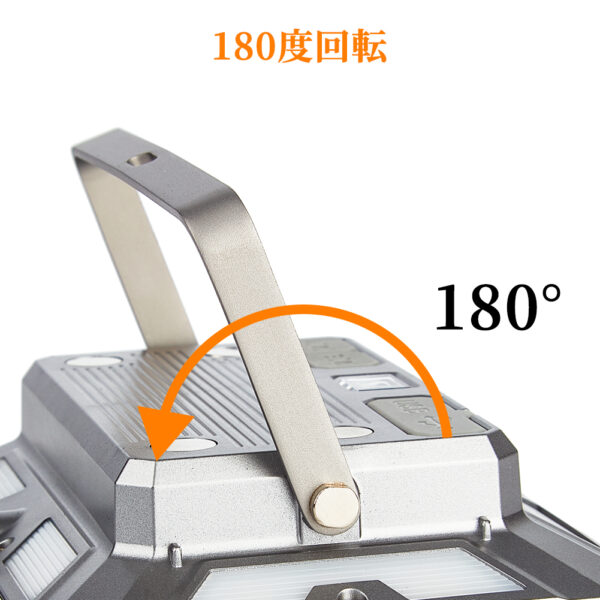 Litake led 作業灯 充電式 高輝度 明るさ無段階調整 3色切替 スマホ充電対応 SOS LEDランタン 投光器 マグネット付き 折り畳み式 - 画像 (11)