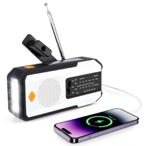 Litake 防災ラジオ 多機能 手回し ソーラー スマホ充電 多機能 手回し充電 AM/FM モバイルバッテリー SOS LEDライト USB充電 キャンプ 防災用品