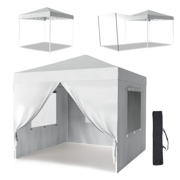 Litake  タープテント 3m×3m サイドシート 頑丈 スチール 大型 UV加工 撥水 日よけ イベント アウトドア キャンプ - 画像 (2)