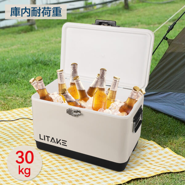 Litake  クーラーボックス 小型 保冷力 30L 保冷ボック 取っ手付き 保冷 保温ボックス アウトドア キャンプ用品 レジャー - 画像 (5)