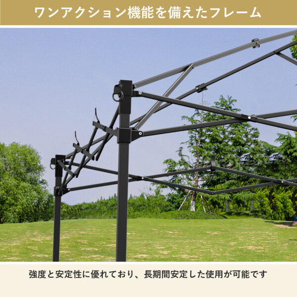 Litake  タープテント 1.8m 2m サイドシート 頑丈 スチール 大型 UV加工 撥水 日よけ イベント アウトドア キャンプ - 画像 (5)