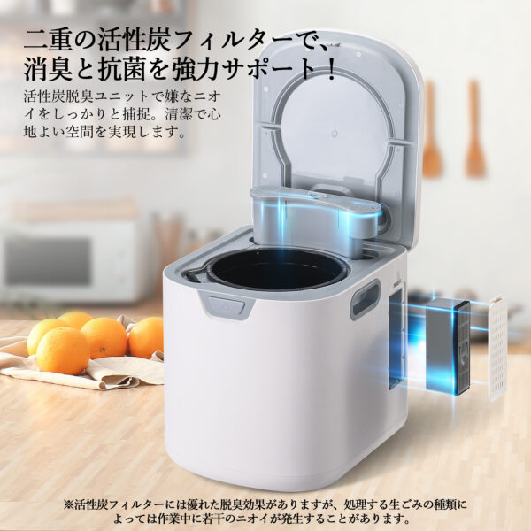 Litake  生ごみ処理機 3.5L 生ゴミ処理機 家庭用 乾燥 粉砕 生ごみ減量乾燥機 小型 脱臭 フィルター ごみ減量 - 画像 (3)